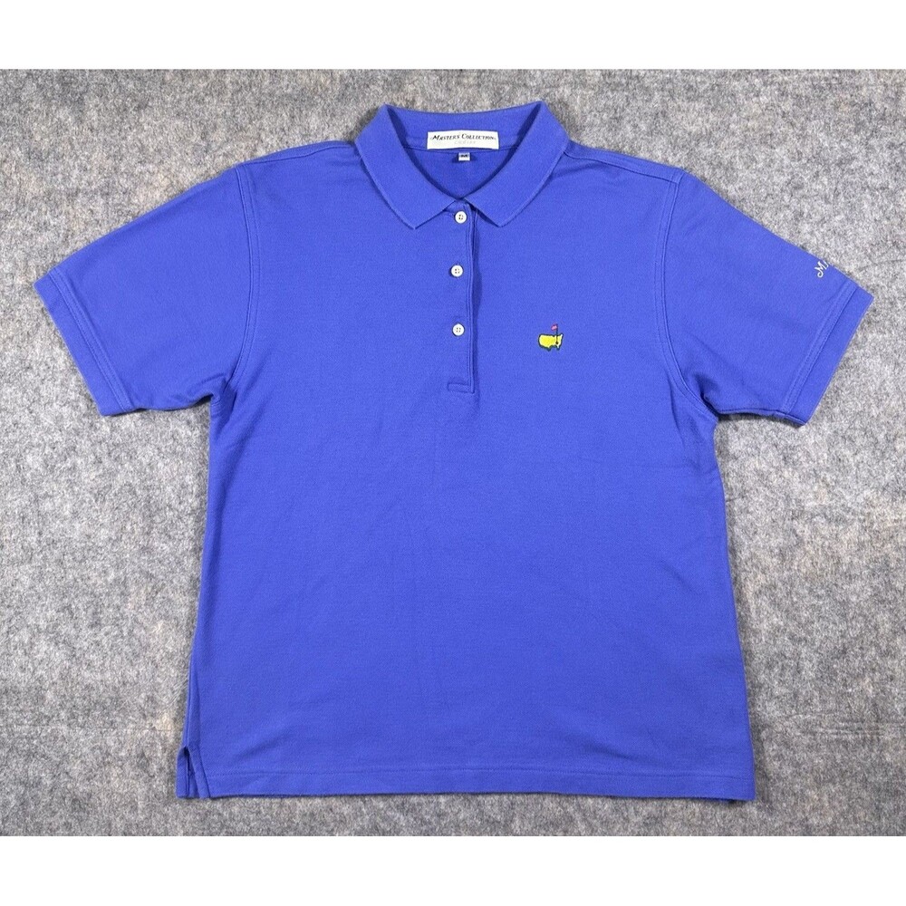 Masters Collection Polo Shirt Ladies M Blue Golf Augusta National Preppy Cotton